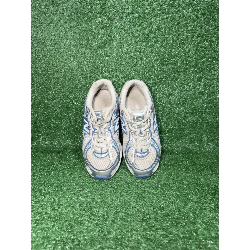 New Balance 740 Toddler Size 13C Blue Grey Walking Shoes Bungee Lace Sneakers